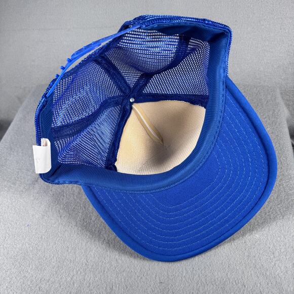Vintage Bass Pro Shops Hat Cap Snap Back One Size Blue Trucker Patch Mens 90s - Picture 7 of 8